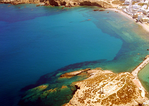 aerial view naxos town